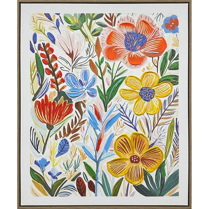 Classy Living Vibrant Petal Reverie II 28"x24", Natural/Multicolor