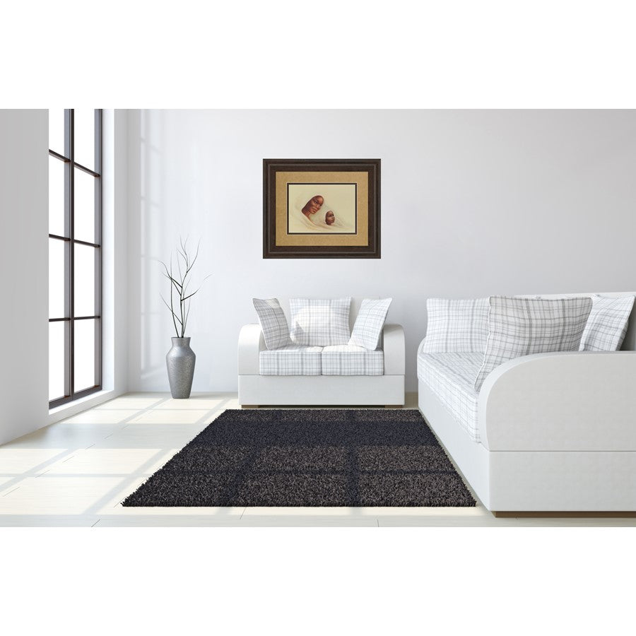 Classy Living Generations Embrace Wall Art 40x34in | Transitional Cinnamon Mocha Frame and Paper Print | Living Room & Bedroom Family | Model DM2076