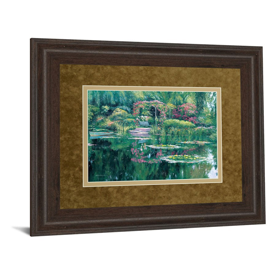 Classy Living Tranquil Garden Wall Art 40x34in | Contemporary Cinnamon Mocha MDF Frame | Living Room & Bedroom Botanical Decor | 40 x 34 x | Model DM2135