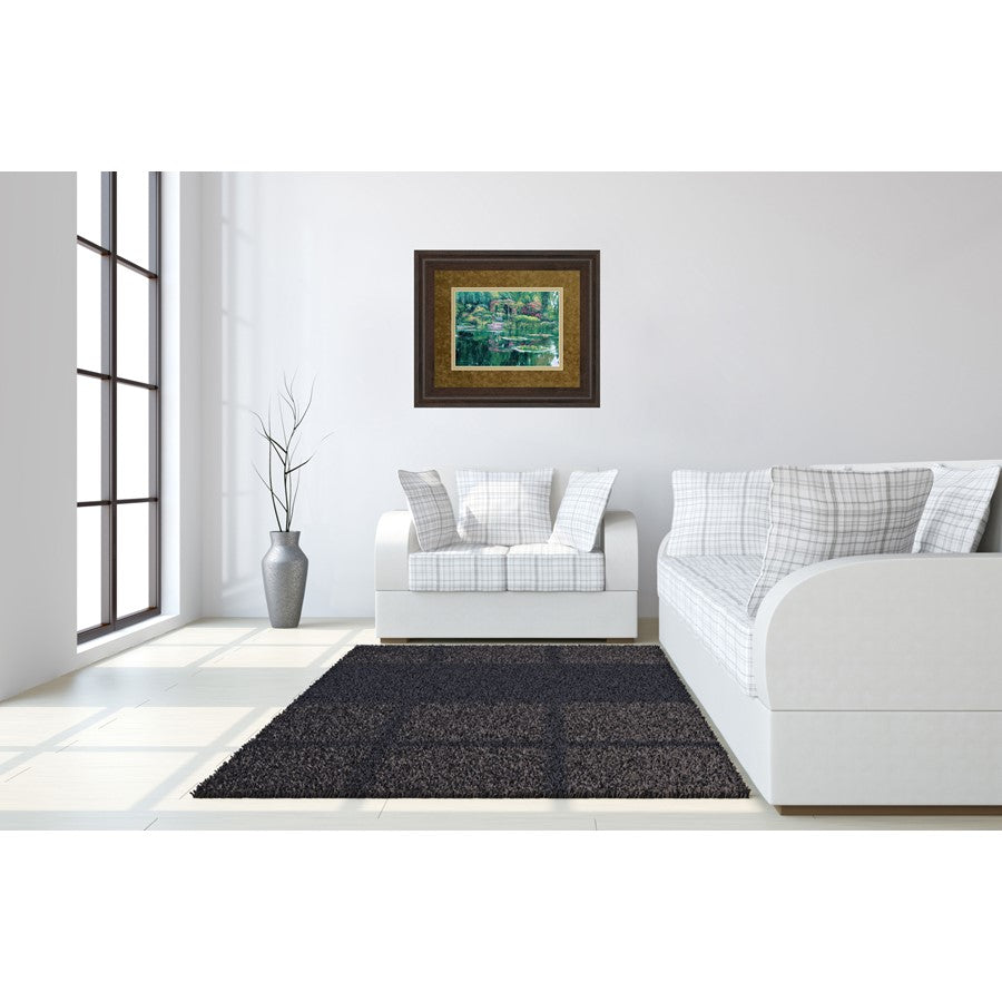 Classy Living Tranquil Garden Wall Art 40x34in | Contemporary Cinnamon Mocha MDF Frame | Living Room & Bedroom Botanical Decor | 40 x 34 x | Model DM2135