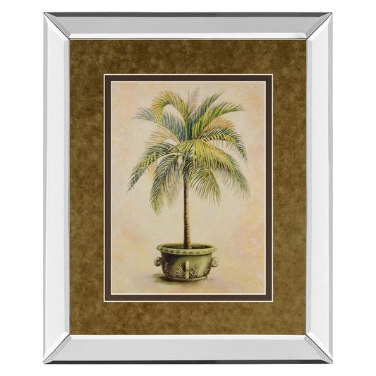 Classy Living Potted Palm Mirrored Wall Art 34x40in | Transitional Polystyrene/Mirror Frame | Living Room, Bedroom & Office Decor | 34 x | Model DM2159MF