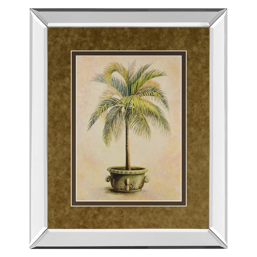 Classy Living Potted Palm Mirrored Wall Art 34x40in | Transitional Polystyrene/Mirror Frame | Living Room, Bedroom & Office Decor | 34 x | Model DM2159MF