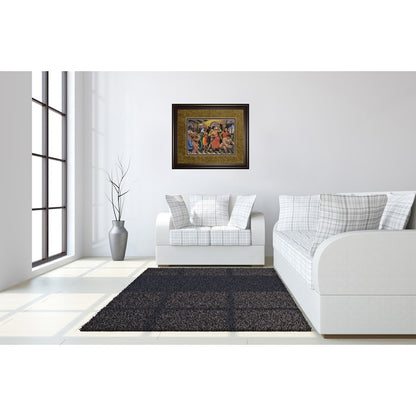 Classy Living Roadhouse Rhythm 40x34in Framed Wall Art | Contemporary Music Scene with Dark Chocolate Frame | Living Room & Office Decor | Model DM2188