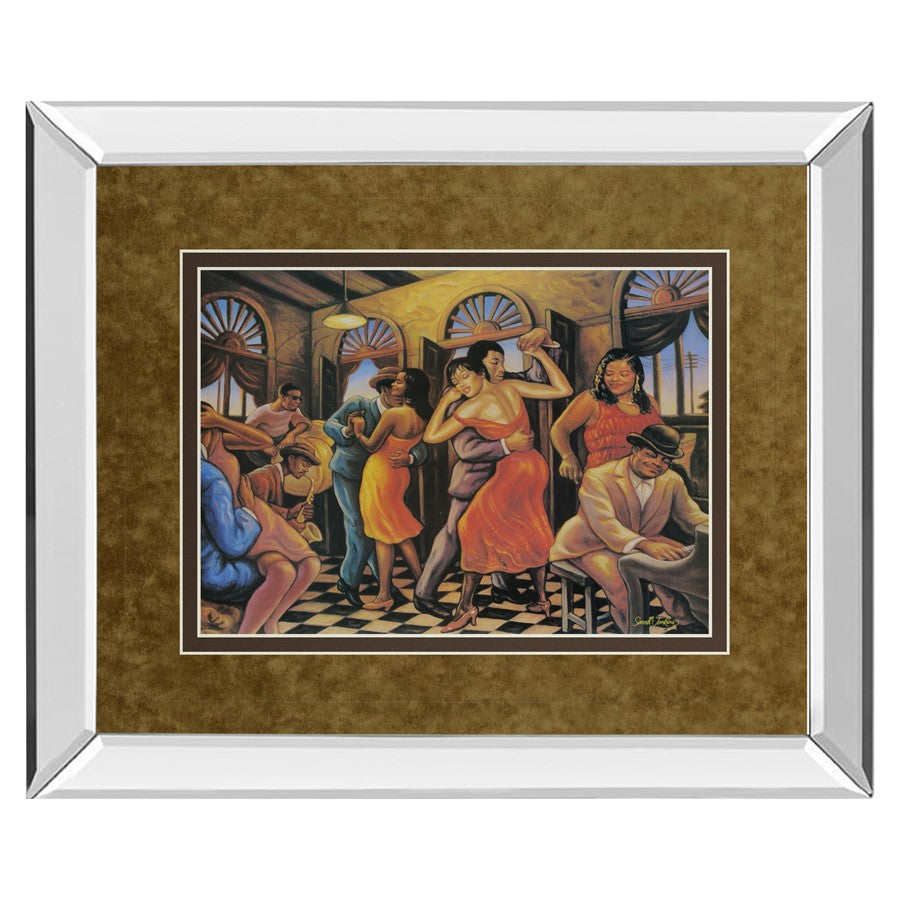 Classy Living Roadhouse Rhythm Wall Art 40x34in | Contemporary Mirrored Frame and Multicolor Paper Print | Living Room & Entertainment | Model DM2188MF