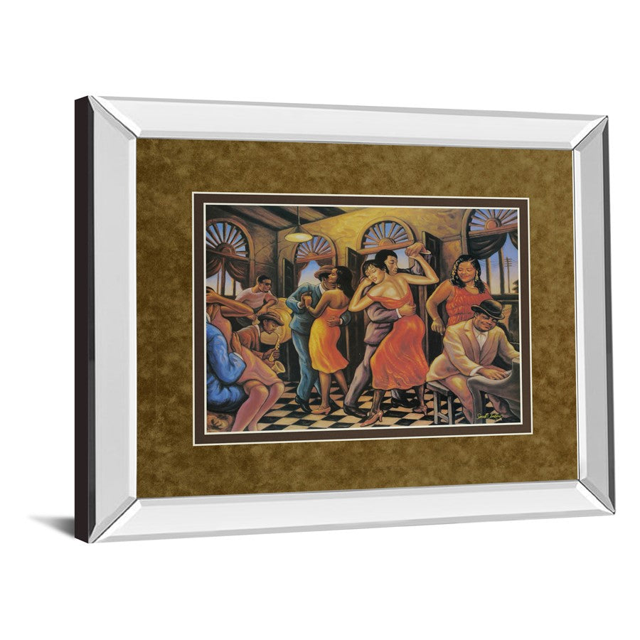 Classy Living Roadhouse Rhythm Wall Art 40x34in | Contemporary Mirrored Frame and Multicolor Paper Print | Living Room & Entertainment | Model DM2188MF
