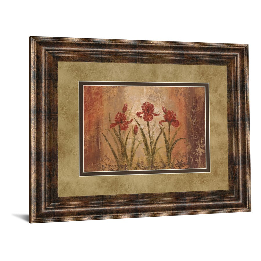 Classy Living Iris Elegance Wall Art 40x34in | Transitional Dark Chocolate MDF Frame | Living Room Bedroom & Office Decor | 1 x 40 x 34 in | Model DM2190