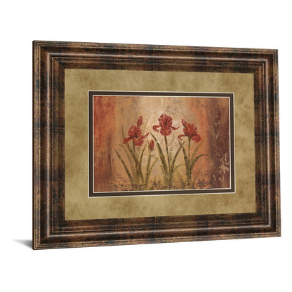 Classy Living Iris Elegance Wall Art 40x34in | Transitional Dark Chocolate MDF Frame | Living Room Bedroom & Office Decor | 1 x 40 x 34 in | Model DM2190