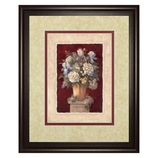Classy Living Botanical Elegance 34x40in Wall Art | Traditional Floral in Dark Chocolate Frame | Living Room, Bedroom & Office Decor | 34 x | Model DM5084