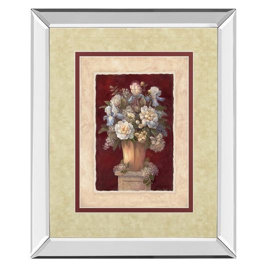 Classy Living Botanical Elegance Wall Art 34x40in | Traditional Mirrored Frame Floral Print | Living Room, Bedroom & Office Decor | 40 in | Model DM5084MF