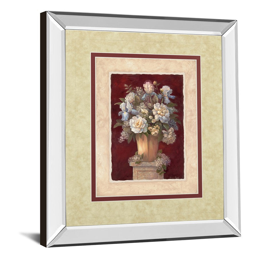 Classy Living Botanical Elegance Wall Art 34x40in | Traditional Mirrored Frame Floral Print | Living Room, Bedroom & Office Decor | 40 in | Model DM5084MF