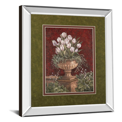 Classy Living Tulip Urn Elegance Wall Art 34x40in | Contemporary Mirrored Frame | Living Room & Office Decor | 34 x 40 x 3 in | Model DM5123MF