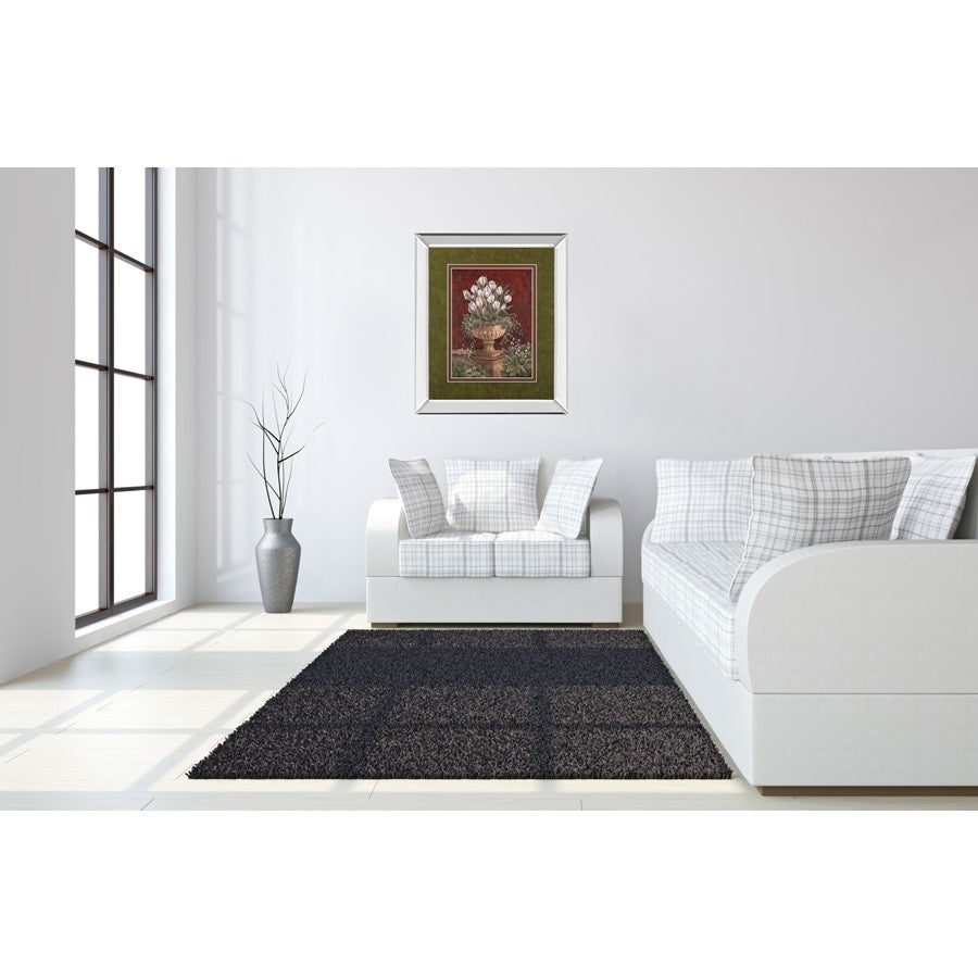 Classy Living Tulip Urn Elegance Wall Art 34x40in | Contemporary Mirrored Frame | Living Room & Office Decor | 34 x 40 x 3 in | Model DM5123MF