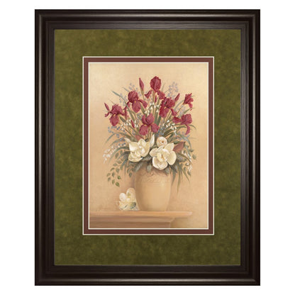 Classy Living Timeless Bouquet 34x40in Wall Art | Contemporary Floral Framed Print | Living Room & Bedroom Decor | Dark Chocolate MDF | Model DM5125