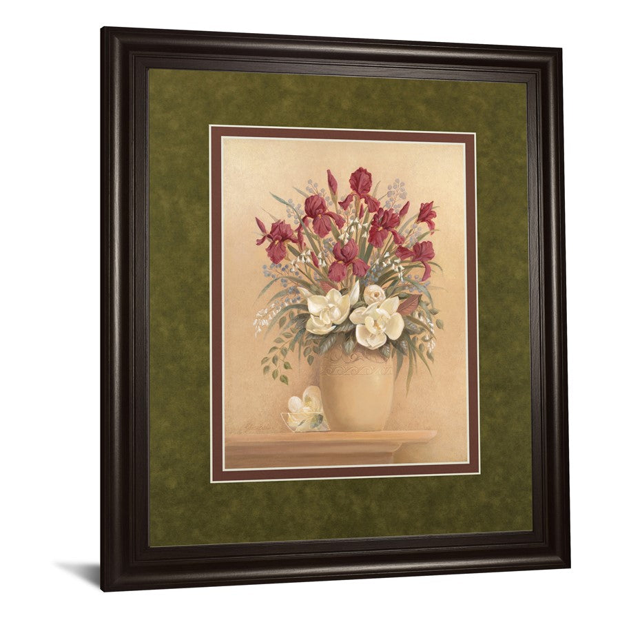 Classy Living Timeless Bouquet 34x40in Wall Art | Contemporary Floral Framed Print | Living Room & Bedroom Decor | Dark Chocolate MDF | Model DM5125