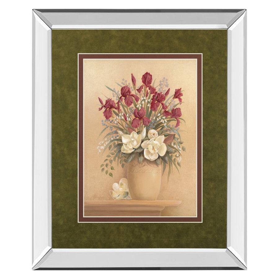 Classy Living Timeless Bouquet 34x40in Wall Art | Contemporary Floral with Mirrored Frame | Living Room & Bedroom Decor | 34 x 40 x 3 in | Model DM5125MF