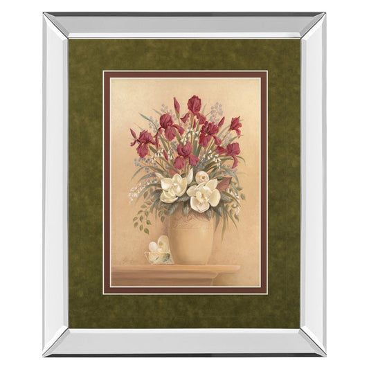 Classy Living Timeless Bouquet 34x40in Wall Art | Contemporary Floral with Mirrored Frame | Living Room & Bedroom Decor | 34 x 40 x 3 in | Model DM5125MF