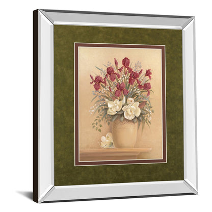 Classy Living Timeless Bouquet 34x40in Wall Art | Contemporary Floral with Mirrored Frame | Living Room & Bedroom Decor | 34 x 40 x 3 in | Model DM5125MF