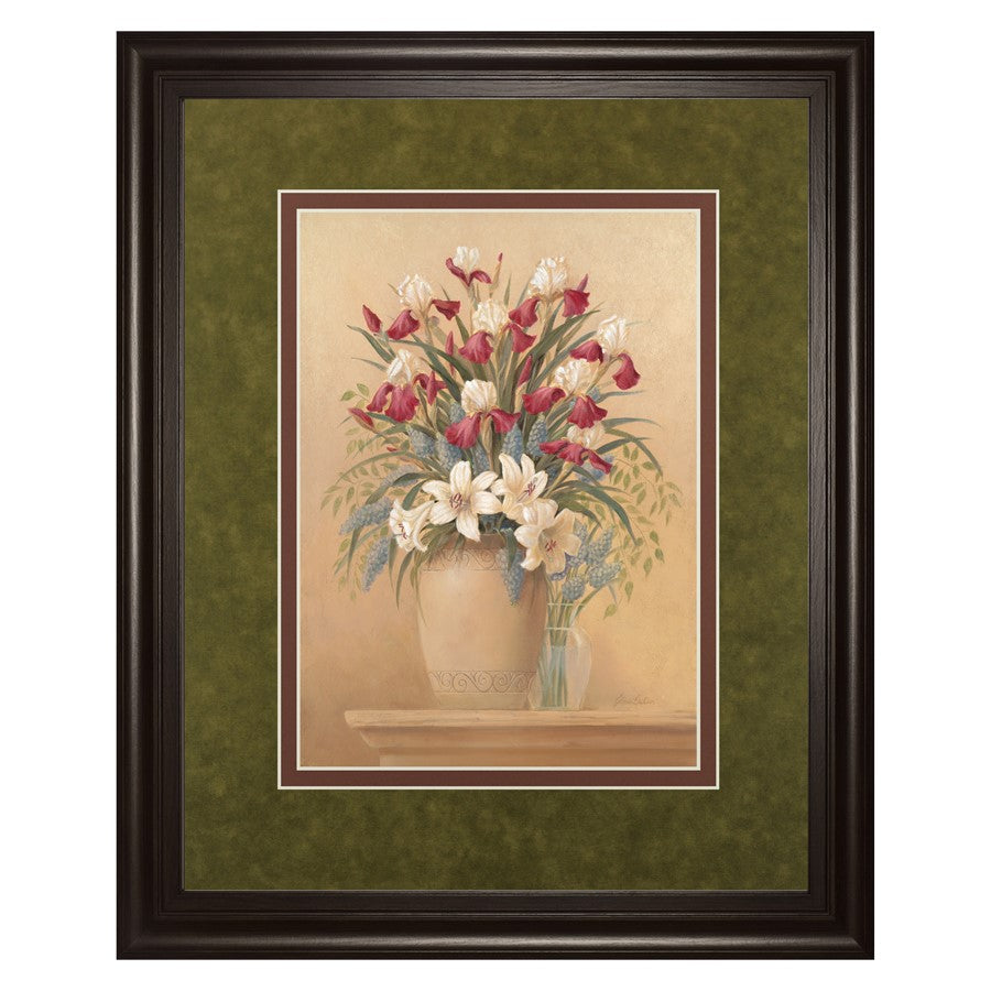 Classy Living Classic Petal II 34x40in Wall Art | Contemporary Dark Chocolate MDF Frame with Floral Print | Living Room & Bedroom Decor | 1 | Model DM5126