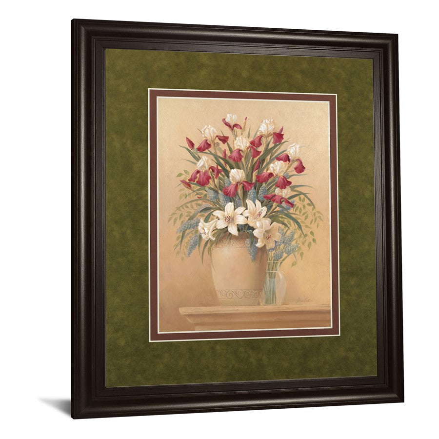 Classy Living Classic Petal II 34x40in Wall Art | Contemporary Dark Chocolate MDF Frame with Floral Print | Living Room & Bedroom Decor | 1 | Model DM5126