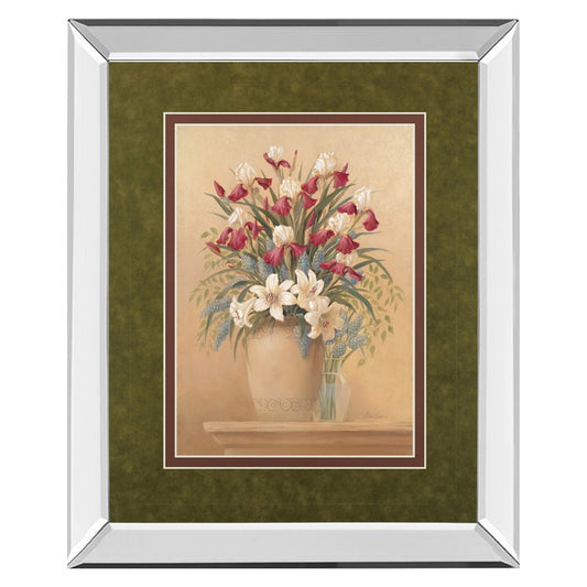 Classy Living Classic Petal II 34x40in Wall Art | Contemporary Floral Print with Mirrored Frame | Living Room & Bedroom Decor | 34 x 40 x | Model DM5126MF