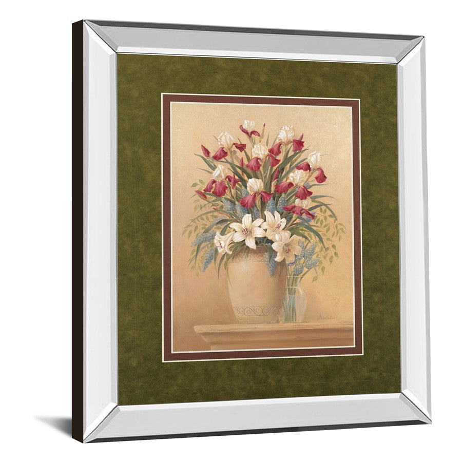 Classy Living Classic Petal II 34x40in Wall Art | Contemporary Floral Print with Mirrored Frame | Living Room & Bedroom Decor | 34 x 40 x | Model DM5126MF