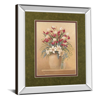 Classy Living Classic Petal II 34x40in Wall Art | Contemporary Floral Print with Mirrored Frame | Living Room & Bedroom Decor | 34 x 40 x | Model DM5126MF