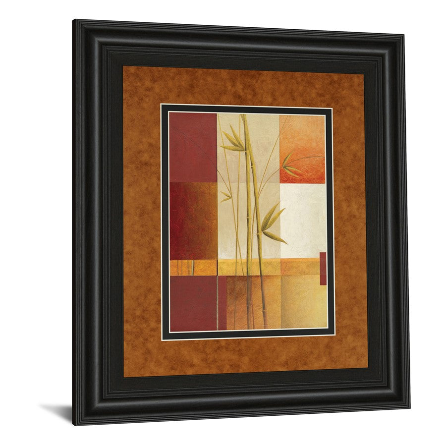 Classy Living Sunlit Harmony 34x40in Wall Art | Contemporary Midnight Aura Frame Botanical Print | Living Room & Office Decor | 34 x 40 x 1 | Model DM5131