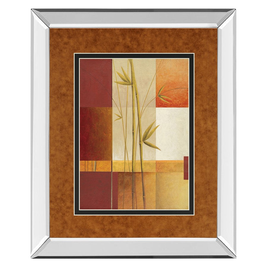 Classy Living Sunlit Harmony 34x40in Rectangular Wall Art | Contemporary Mirrored Frame and Multicolor Paper Art | Living Room & Bedroom | Model DM5131MF