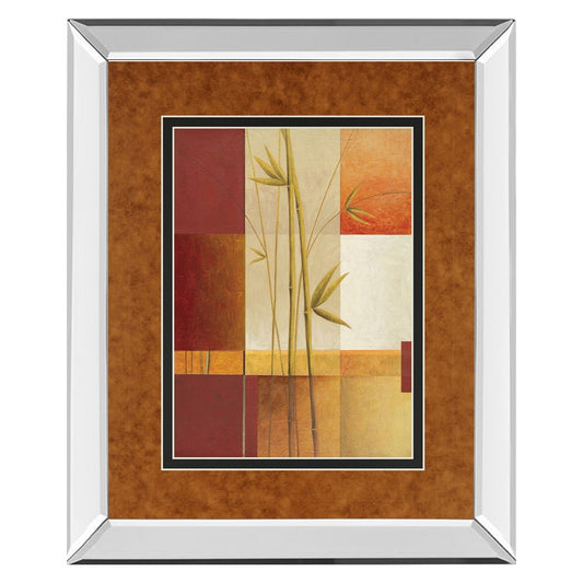 Classy Living Sunlit Harmony 34x40in Rectangular Wall Art | Contemporary Mirrored Frame and Multicolor Paper Art | Living Room & Bedroom | Model DM5131MF