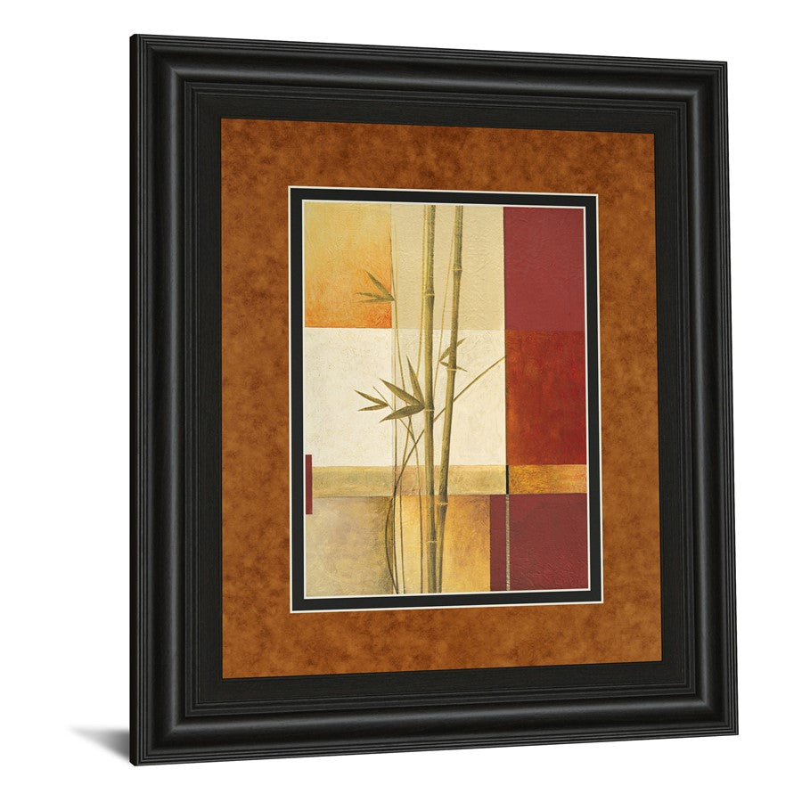 Classy Living Bamboo Harmony 34x40in Wall Art | Contemporary Botanical Paper on MDF in Midnight Aura Frame | Living Room & Office Decor | 1 | Model DM5132