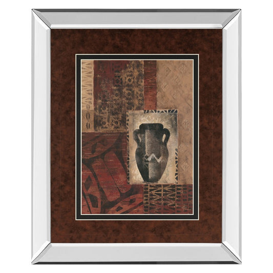 Classy Living Vessel Tapestry Wall Art 34x40in | Contemporary Mirrored Frame & Multicolor Paper Art | Living Room & Office Decor | 34 x | Model DM5136MF