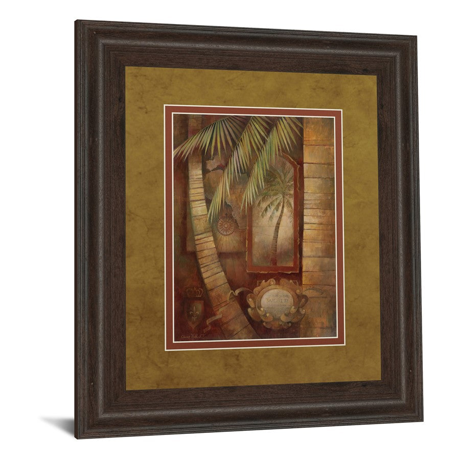 Classy Living Global Winds II 34x40in Wall Art | Contemporary Botanical Print in Cinnamon Mocha MDF Frame | Living Room & Office Decor | 1 | Model DM5153