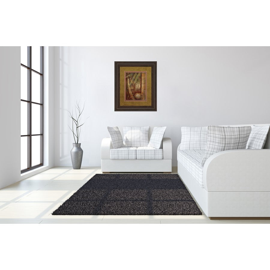 Classy Living Global Winds II 34x40in Wall Art | Contemporary Botanical Print in Cinnamon Mocha MDF Frame | Living Room & Office Decor | 1 | Model DM5153