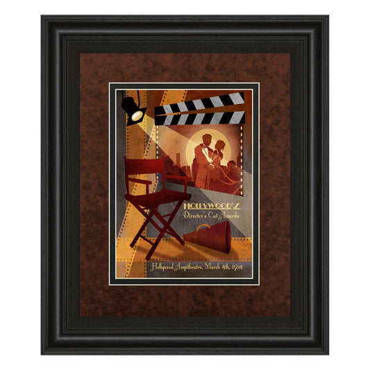 Classy Living Director's Cut 34x40in Framed Wall Art | Contemporary Midnight Aura MDF Frame with Paper Print | Home Theater & Living Room | Model DM5160
