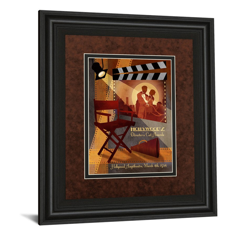 Classy Living Director's Cut 34x40in Framed Wall Art | Contemporary Midnight Aura MDF Frame with Paper Print | Home Theater & Living Room | Model DM5160