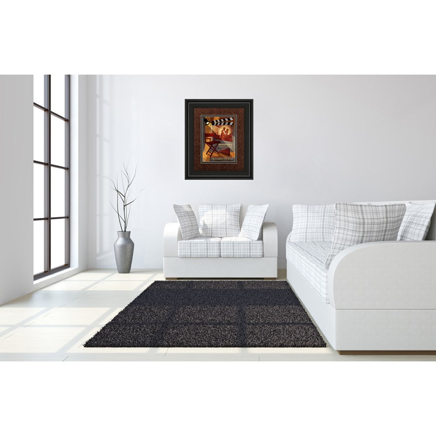 Classy Living Director's Cut 34x40in Framed Wall Art | Contemporary Midnight Aura MDF Frame with Paper Print | Home Theater & Living Room | Model DM5160