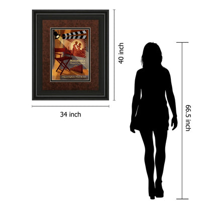 Classy Living Director's Cut 34x40in Framed Wall Art | Contemporary Midnight Aura MDF Frame with Paper Print | Home Theater & Living Room | Model DM5160