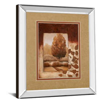Classy Living Autumn Serenity Wall Art 34x40in | Contemporary Mirrored Frame | Living Room & Office Decor | 34 x 40 x 3 in, Vertical | Model DM5163MF
