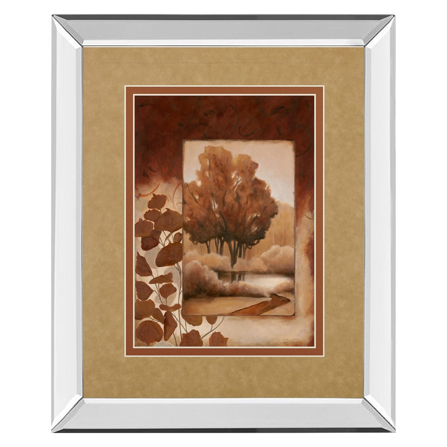 Classy Living Amber Grove 34x40in Mirrored Wall Art | Traditional Framed Print on Paper | Living Room & Office Decor | 34 x 40 x 3 in | Model DM5164MF