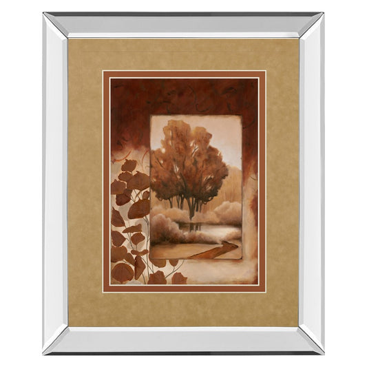 Classy Living Amber Grove 34x40in Mirrored Wall Art | Traditional Framed Print on Paper | Living Room & Office Decor | 34 x 40 x 3 in | Model DM5164MF