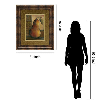 Classy Living Peralicous I Wall Art Double Mat 34x40 | Contemporary Dark Chocolate MDF Frame and Paper Art | Living Room & Dining Room | Model DM5169