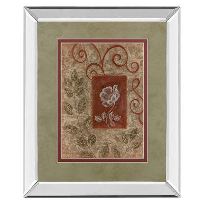 Classy Living Botanical Whispers Wall Art 34x40in | Contemporary Mirrored Frame Floral Print | Living Room, Bedroom & Office Decor | 40 | Model DM5174MF