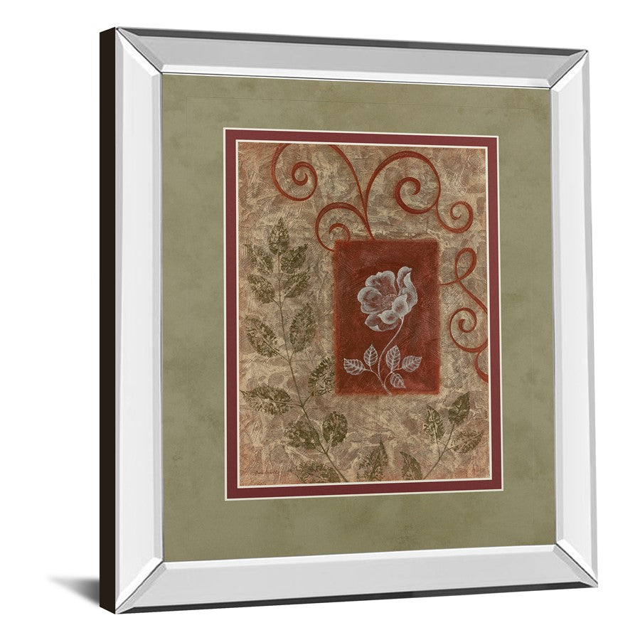Classy Living Botanical Whispers Wall Art 34x40in | Contemporary Mirrored Frame Floral Print | Living Room, Bedroom & Office Decor | 40 | Model DM5174MF