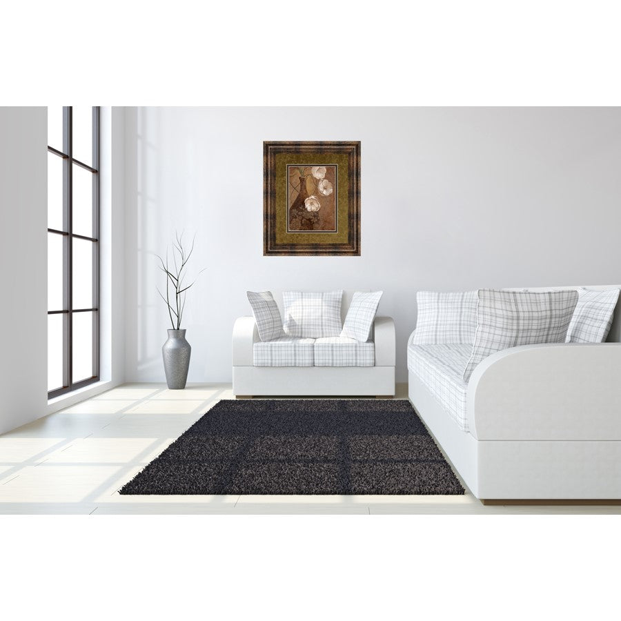 Classy Living Umber Blooms Wall Art 34x40in | Contemporary Floral Graphic Art in Dark Chocolate MDF Frame | Living Room & Office Decor | 34 | Model DM5181