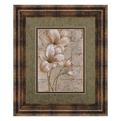 Classy Living Lillies Elegance 34x40in Wall Art | Contemporary Dark Chocolate MDF Frame | Living Room & Bedroom Botanical Decor | 1 x 34 x | Model DM5198