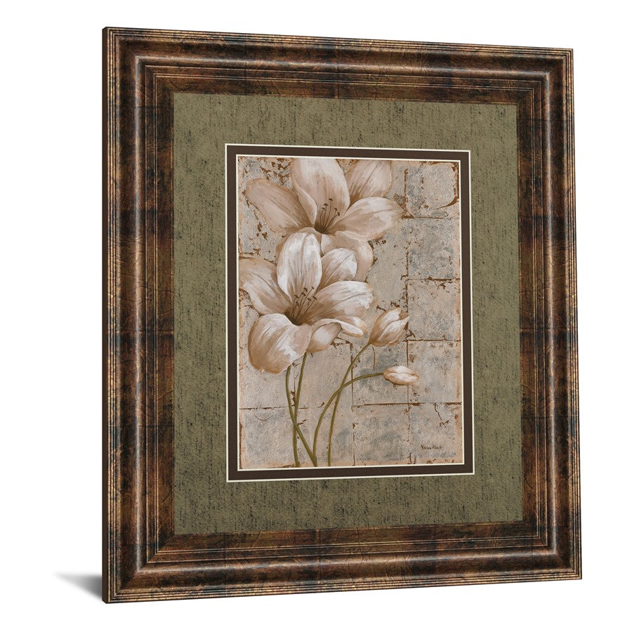 Classy Living Lillies Elegance 34x40in Wall Art | Contemporary Dark Chocolate MDF Frame | Living Room & Bedroom Botanical Decor | 1 x 34 x | Model DM5198