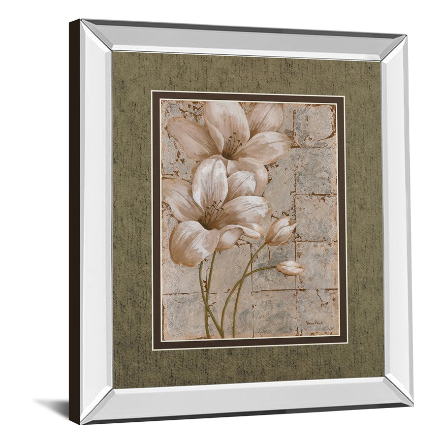 Classy Living Lillies Elegance Wall Art 34x40in | Contemporary Mirrored Frame with Double Matting | Living Room & Bedroom Botanical Decor | Model DM5198MF