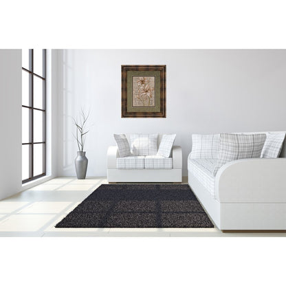 Classy Living Muted Lilies 34x40in Wall Art | Contemporary Dark Chocolate MDF Frame and Paper Print | Living Room & Bedroom Decor | 34 x 40 | Model DM5199