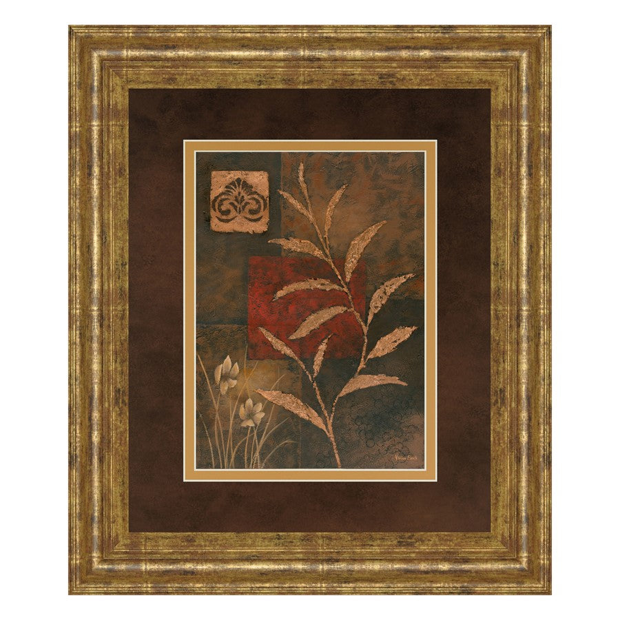 Classy Living Copper Rhythm II 34x40in Wall Art | Contemporary Mixed Media on Paper with Gilded Radiance Frame | Living Room & Office Decor | Model DM5202