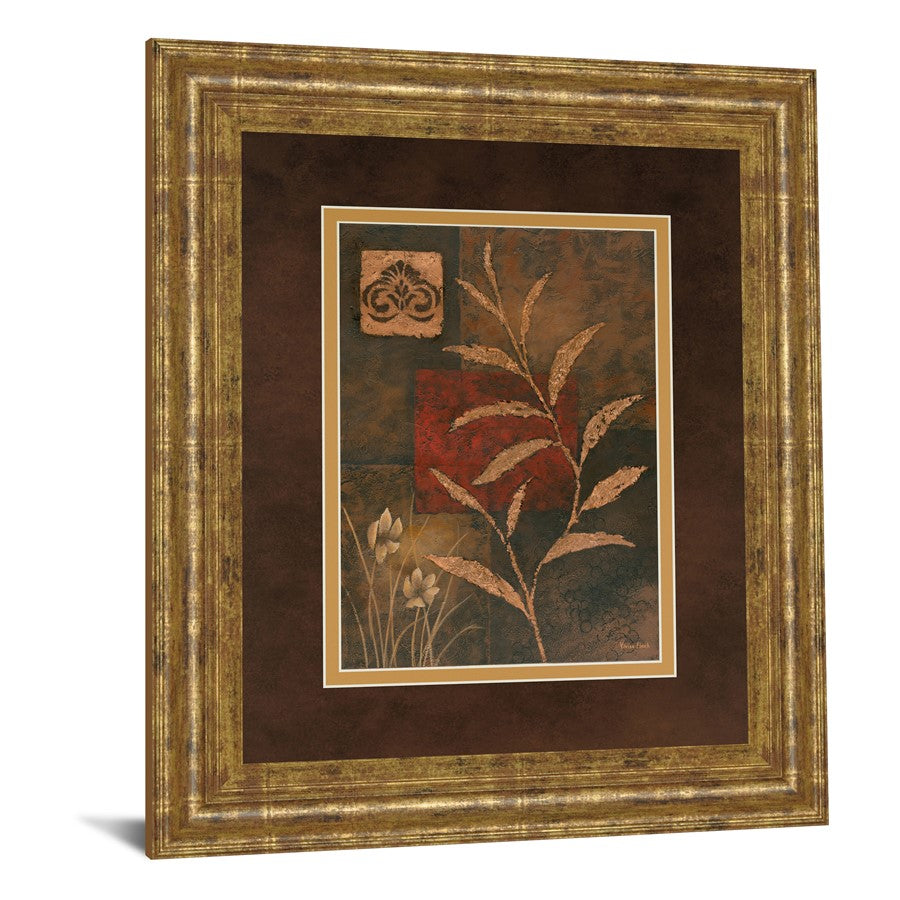 Classy Living Copper Rhythm II 34x40in Wall Art | Contemporary Mixed Media on Paper with Gilded Radiance Frame | Living Room & Office Decor | Model DM5202